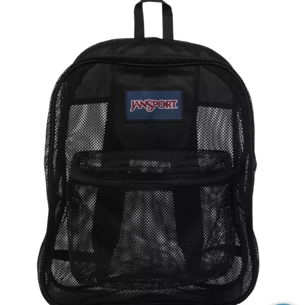 Jansport Black Mesh Backpack New w/ Tags - Concerts Sporting Events School Bag